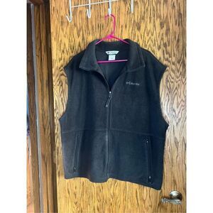 Columbia Black Fleece Vest Men’s Size XXL